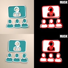 papierowa ikona z cieniem © vempireart