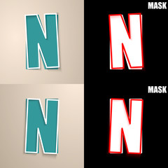 papierowa ikona z cieniem