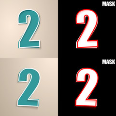 papierowa ikona z cieniem