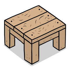 small chair / cartoon vector and illustration, hand drawn style, isolated on white background.