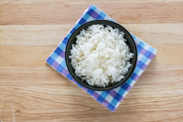 Grain white rice in a bowl