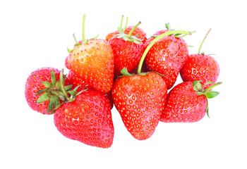 Strawberries isolated on white background