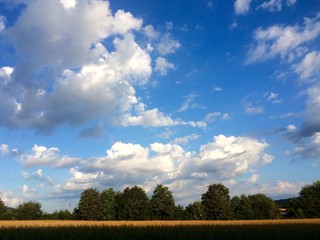 Fototapeta premium Himmel mit Wolken im Sommer 