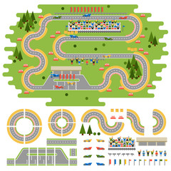 Race track curve road - 116986639