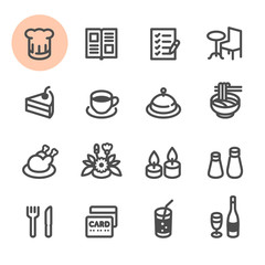 Restaurant icons with White Background 