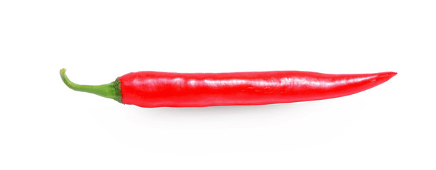 red hot chili pepper isolated on white