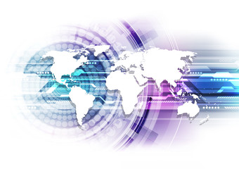 vector digital global technology concept, abstract background