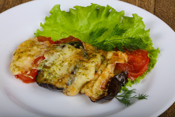 Vegerables baked with cheese