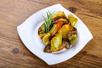 Baked vegetables