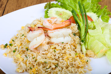 Fried rice with prawn