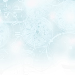 abstract  bokeh background with clocks