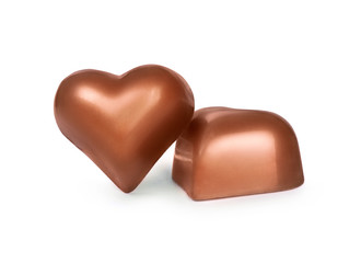 chocolate candy in the form of heart