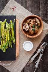 Asparagus on the grille