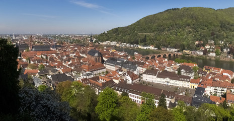 Fototapeta na wymiar City view from the Königstuhl