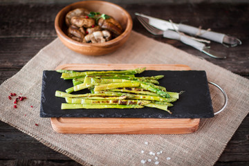 Asparagus on the grille