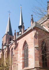 Obraz premium Spiers on the roof of Stiftskirche