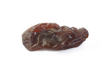 Dried raisin on white background