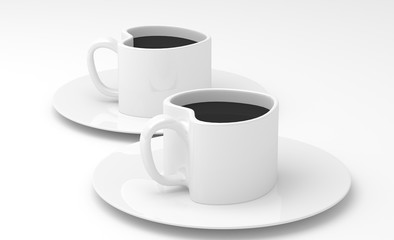 coffee 3D rendering