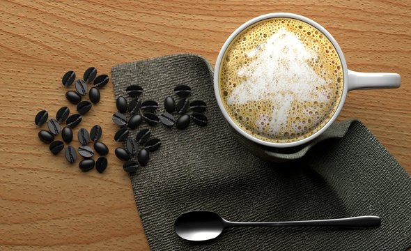 coffee 3D rendering