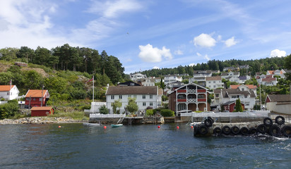 Fototapeta na wymiar Seaside town, Norway