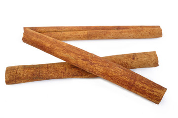 Cinnamon sticks isolated on white background