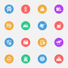 Logistics flat icons
