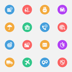 Logistics flat icons
