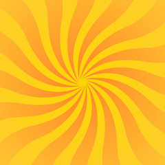 Yellow orange rays poster. Popular ray star burst background television vintage. Dark-light bright abstract texture with sunburst, flare, beam. Retro art design Glow bright pattern Vector Illustration