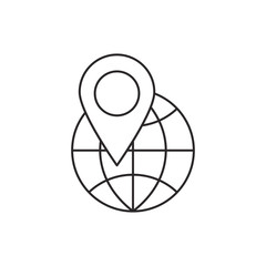 Outline location icon isolated on white background