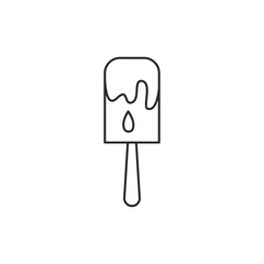 Outline icecream icon isolated on white background