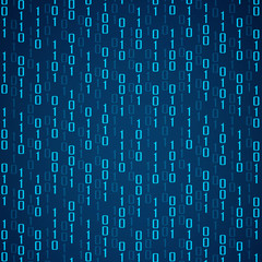 Abstract technology background with binary computer code, vector illustration