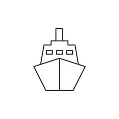 Obraz premium Outline yacht icon isolated on white background