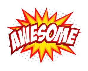 Awesome comic splash bubble text