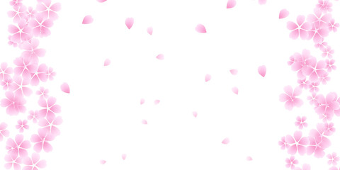 ピンクの桜　バナー　
