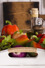 Fresh organic veggies for salad