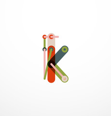 Abstract line design letter logo