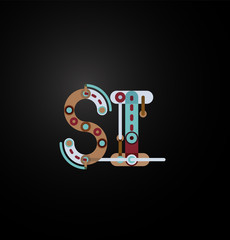 Line letter design