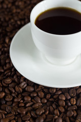 Fototapeta premium American coffee in a white cup