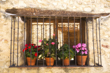 ventana con flores