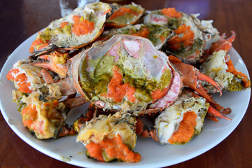 Steaming Crab's roe, Seafood