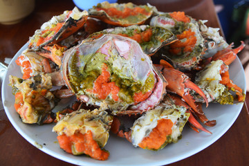 Steaming Crab's roe, Seafood