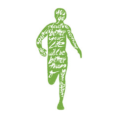 Typography lettering runner