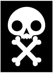 skull icon black background