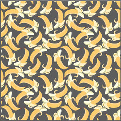 Bananas pattern on gray background