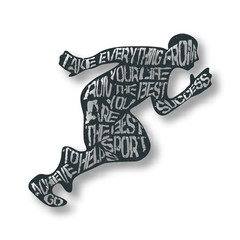 Typography lettering runner