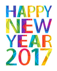 Happy new year 2017 lettering