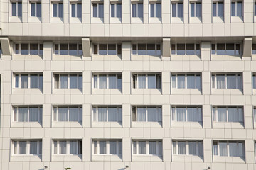 Фасад гостиницы в Перми советского времени.   
