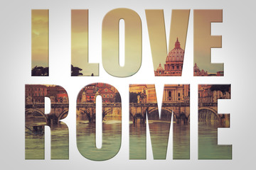 Panele Szklane Podświetlane  Kocham Rzym - Watykan - Włochy