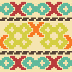 Seamless knitted pattern in vintage colors