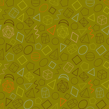 Geometric seamless pattern. Hipster fashion Memphis style. Vector illustration.